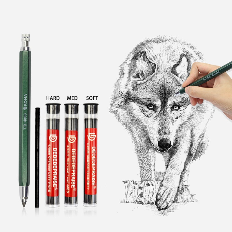 TR-4000 Press Mechanical Charcoal Pencil For Sketch