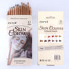Professional 12Pcs Soft Pastel Pencil Set Wood Skin Color Pastel Charcoal