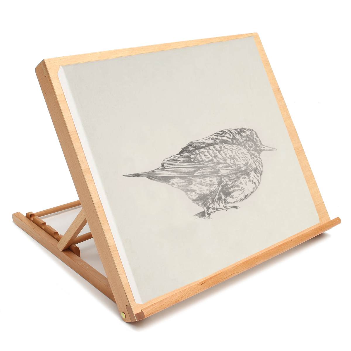 Wooden Drawing Table Portable Sketch Bookshelf Wood Stand Desktop Watercolor Oil Easel For Painting Art Supplies For Artist