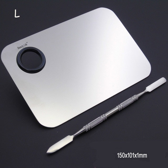 EZONE Stainless Steel Paint Palette For Water Color Acrylic Makeup Palette Watercolor Oil Painting Art Supply Material Escolar