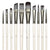Paint Brushes Set for Art Acrylic Gouache Oil Watercolor Artist Canvas Synthetic Nylon Tips 10 Pack