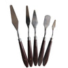 3/5PCS/Set Stainless Steel Wooden Handle Palette Oil Paint Accessories Acrylic Paint Metal Paint Palette