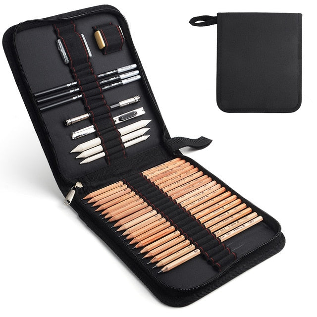 Marco 29 PCS Professional Sketch & Drawing Art Tool Kit With Graphite Pencils