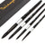 Professional 4Pcs Black Handle Round Brushes set Squirrel Hair Art Painting Brushes for Artistic Watercolor Gouache Wash Mop