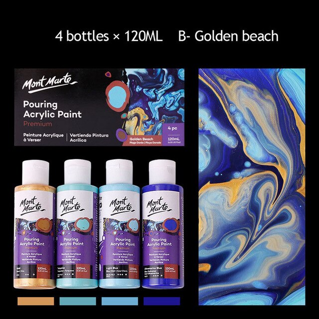Acrylic Paint Set Fabric Paint Marbling Paint Silicone Oil Acrylic Pouring Medium Drawing Tool For Artist DIY Art Supplies 120ML