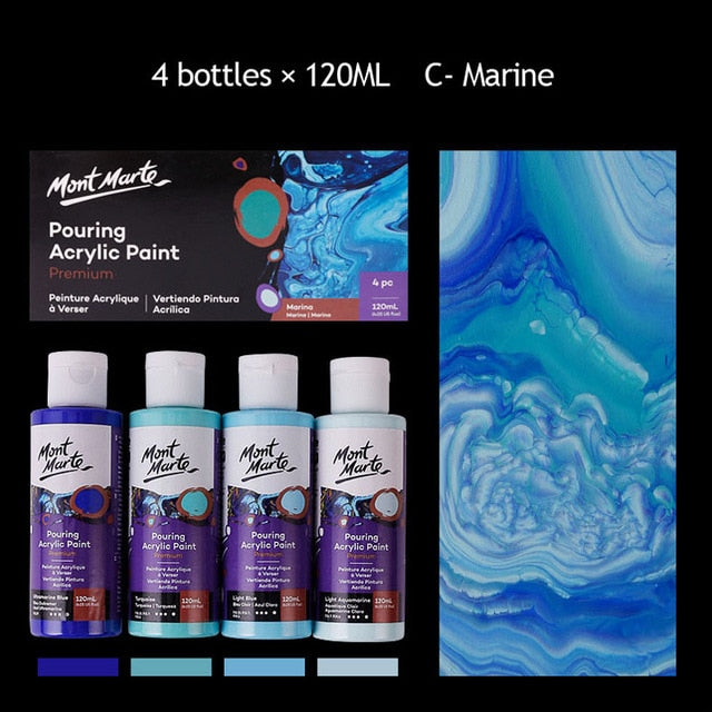 Acrylic Paint Set Fabric Paint Marbling Paint Silicone Oil Acrylic Pouring Medium Drawing Tool For Artist DIY Art Supplies 120ML