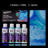 Acrylic Paint Set Fabric Paint Marbling Paint Silicone Oil Acrylic Pouring Medium Drawing Tool For Artist DIY Art Supplies 120ML