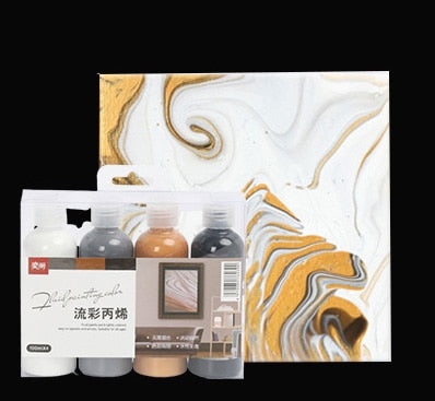 Acrylic Paint Set Fabric Paint Marbling Paint Silicone Oil Acrylic Pouring Medium Drawing Tool For Artist DIY Art Supplies 120ML