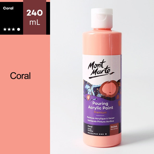 120/240ML 1Piece Pigment Acrylic Paint Set Fluid Paint Acrylic Canvases for Painting Pouring Medium Big Oil Paints Drawing Art