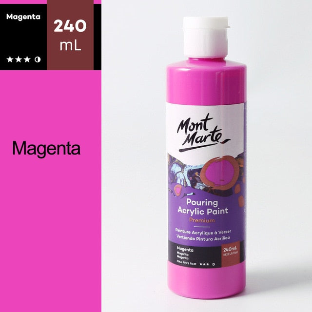 120/240ML 1Piece Pigment Acrylic Paint Set Fluid Paint Acrylic Canvases for Painting Pouring Medium Big Oil Paints Drawing Art