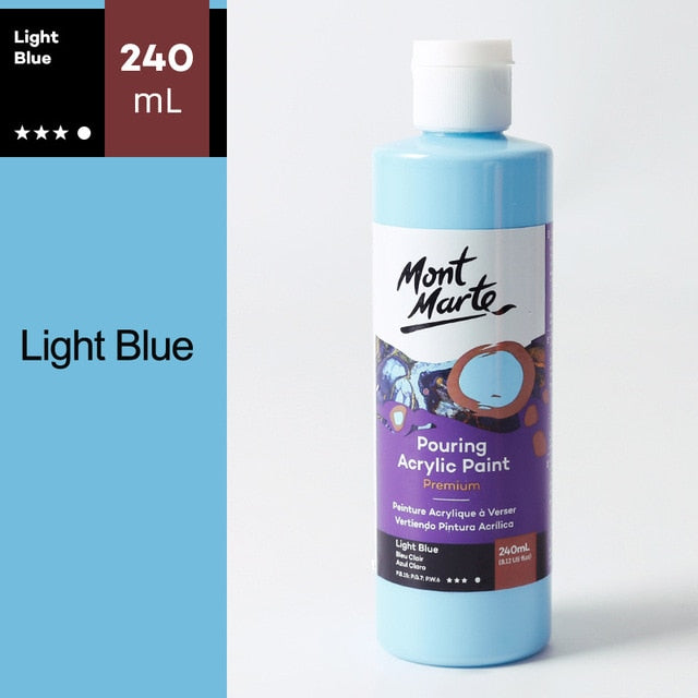 120/240ML 1Piece Pigment Acrylic Paint Set Fluid Paint Acrylic Canvases for Painting Pouring Medium Big Oil Paints Drawing Art