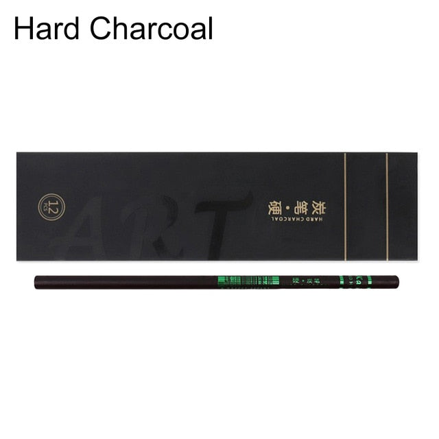 12Pcs Sketch Write Drawing Soft Medium Hard Carbon Charcoal Pencil Art Supplies