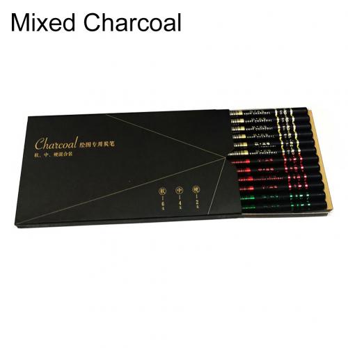 12Pcs Sketch Write Drawing Soft Medium Hard Carbon Charcoal Pencil Art Supplies