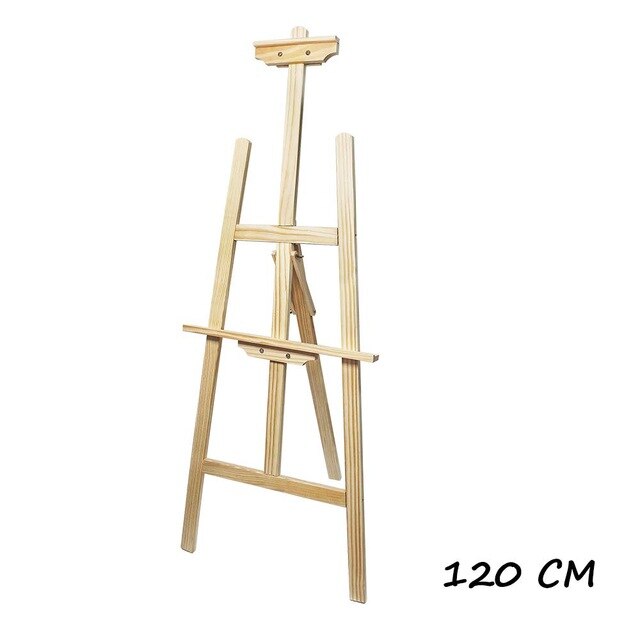 Starplast easel wooden stand, printed canvas painting, form A, different measures for painting, drawing, etc.