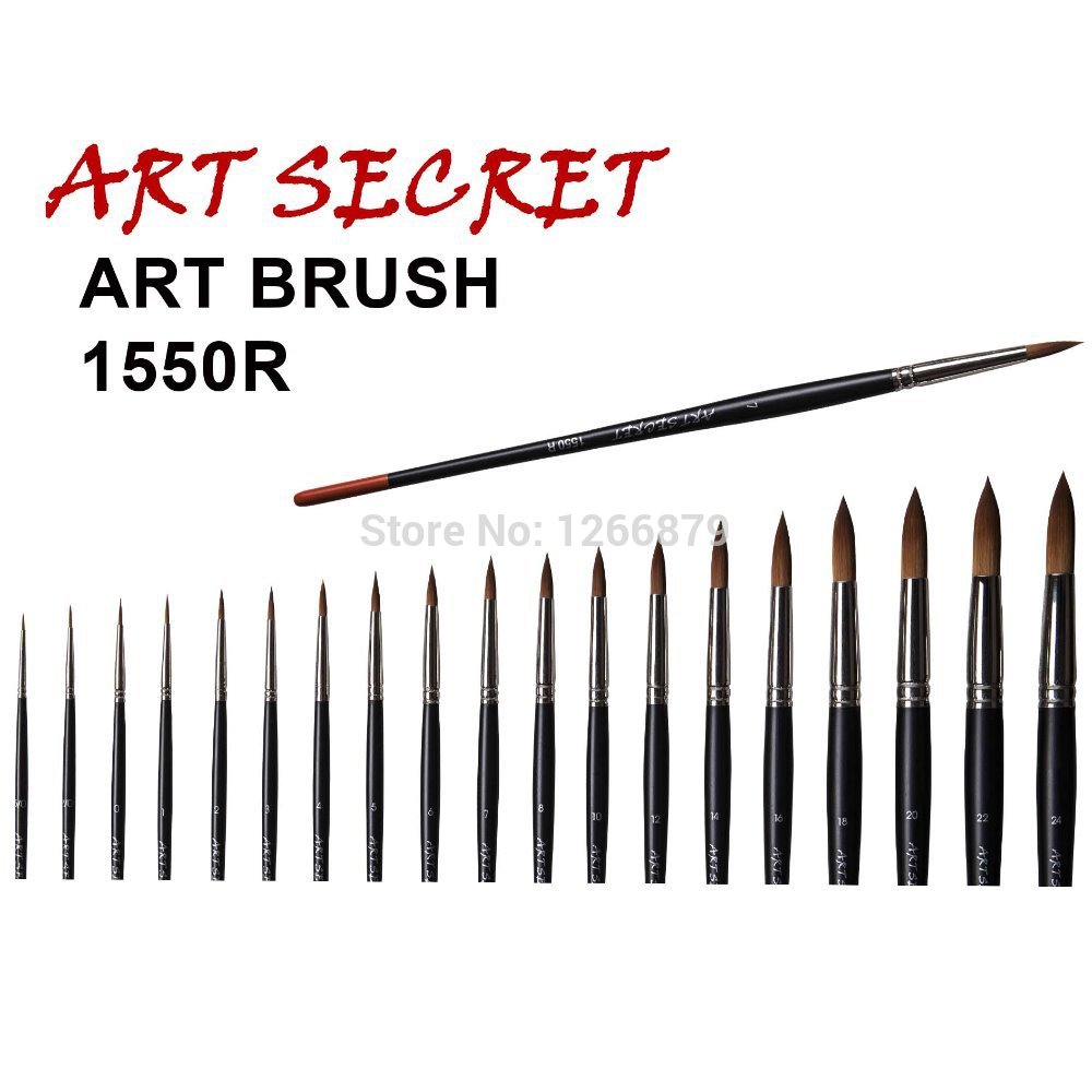 1550R taklon hair watercolor art supplies paint brushes for artists drawing painting