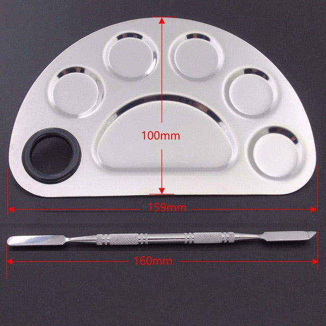 EZONE Stainless Steel Paint Palette For Water Color Acrylic Makeup Palette Watercolor Oil Painting Art Supply Material Escolar