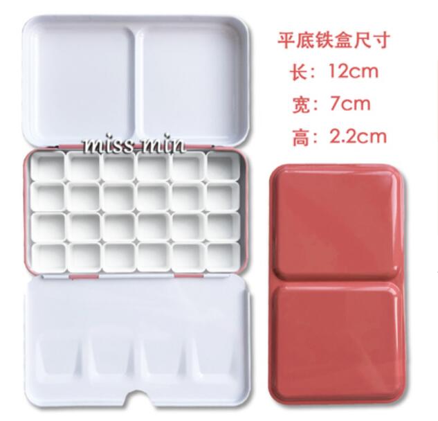 Watercolor/Oil/ Acrylic Paints Macaron Starry Tins Box Palette Painting Storage Tray Palette Box with Full or Half Pans For Art