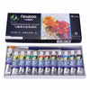 12 Colors Oil Paints Gouache Paint Tubes Set 5ml Painting Drawing Pigments Art Supplies Artist Painting Set with Brush