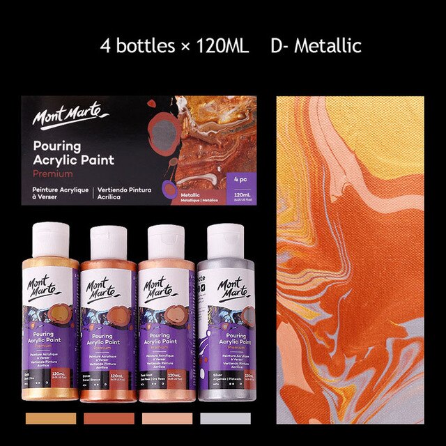 Acrylic Paint Set Fabric Paint Marbling Paint Silicone Oil Acrylic Pouring Medium Drawing Tool For Artist DIY Art Supplies 120ML