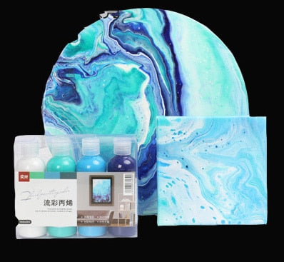 Acrylic Paint Set Fabric Paint Marbling Paint Silicone Oil Acrylic Pouring Medium Drawing Tool For Artist DIY Art Supplies 120ML