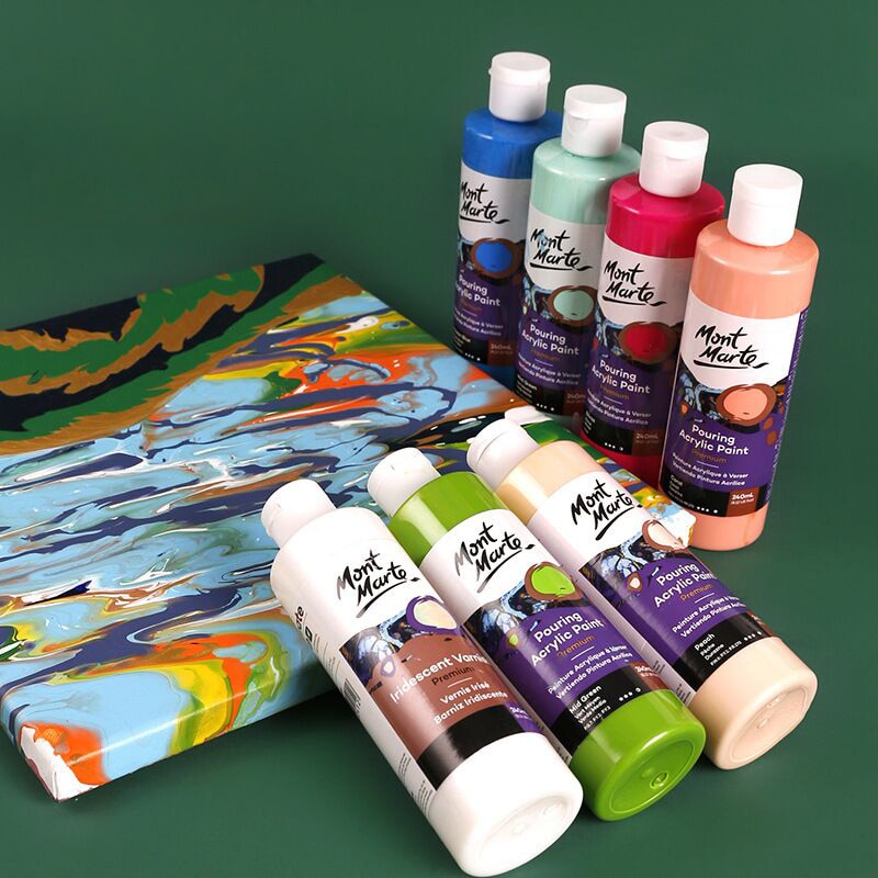120/240ML 1Piece Pigment Acrylic Paint Set Fluid Paint Acrylic Canvases for Painting Pouring Medium Big Oil Paints Drawing Art
