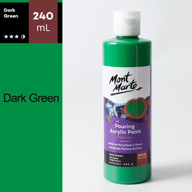 120/240ML 1Piece Pigment Acrylic Paint Set Fluid Paint Acrylic Canvases for Painting Pouring Medium Big Oil Paints Drawing Art