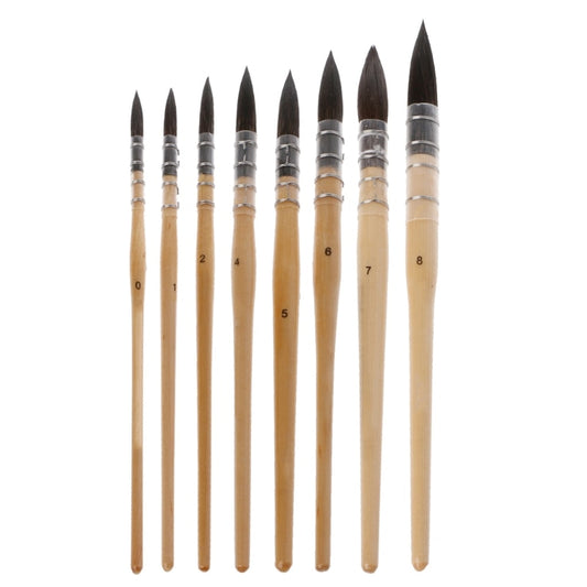 Handmade Nylon Hair Artist Watercolor Paint Brush For Watercolor Art Supplies